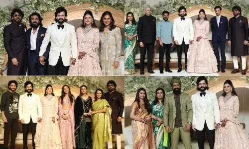 अखिल और जैनब का ग्रैंड वेडिंग रिसेप्शन, साउथ के सितारों से सजी शाम; देखिए वायरल तस्वीरें