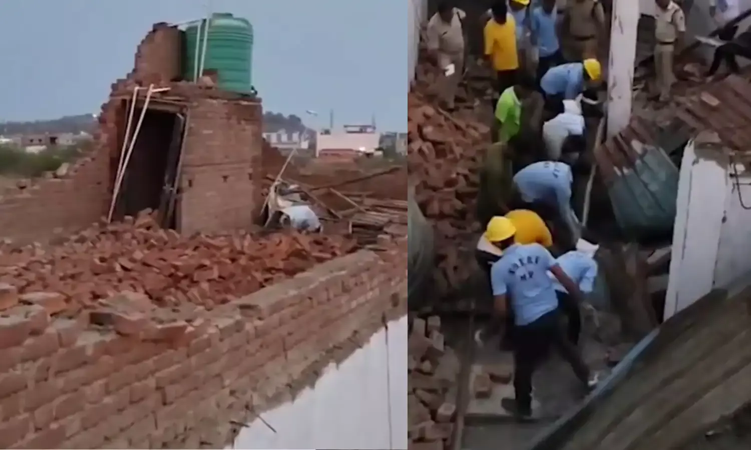 भारी बारिश और तूफान के कारण दीवार गिरी, चार लोगों की मौत भारी बारिश और तूफान के कारण दीवार गिरी, चार लोगों की मौत