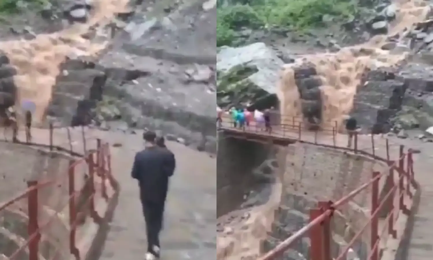 रुद्रप्रयाग में जंगलचट्टी के पास भारी बारिश, केदारनाथ धाम जाने वाला मार्ग क्षतिग्रस्त