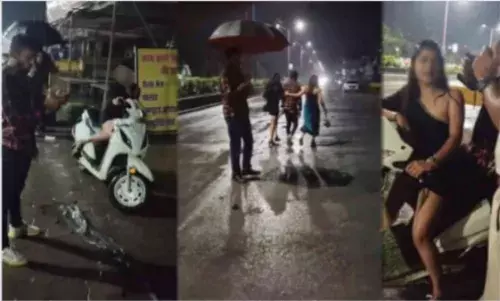 नाइट क्लब के बाहर मारपीट, सड़क पर युवती का हाई वोल्टेज ड्रामा
