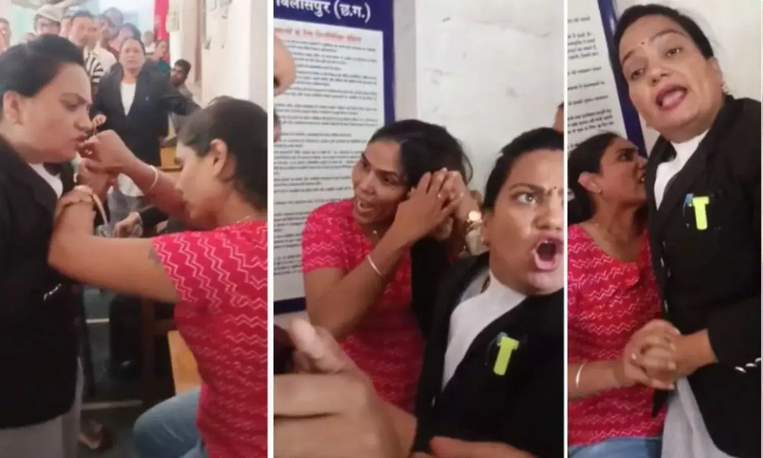 फैमिली कोर्ट परिसर में महिला वकील का तांडव, फरियादी महिला और परिजनों से की मारपीट
