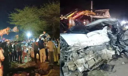 बीकानेर में भीषण सड़क हादसा, दो कारों की आपस में हुई भिड़ंत, पाँच की मौत, कई घायल