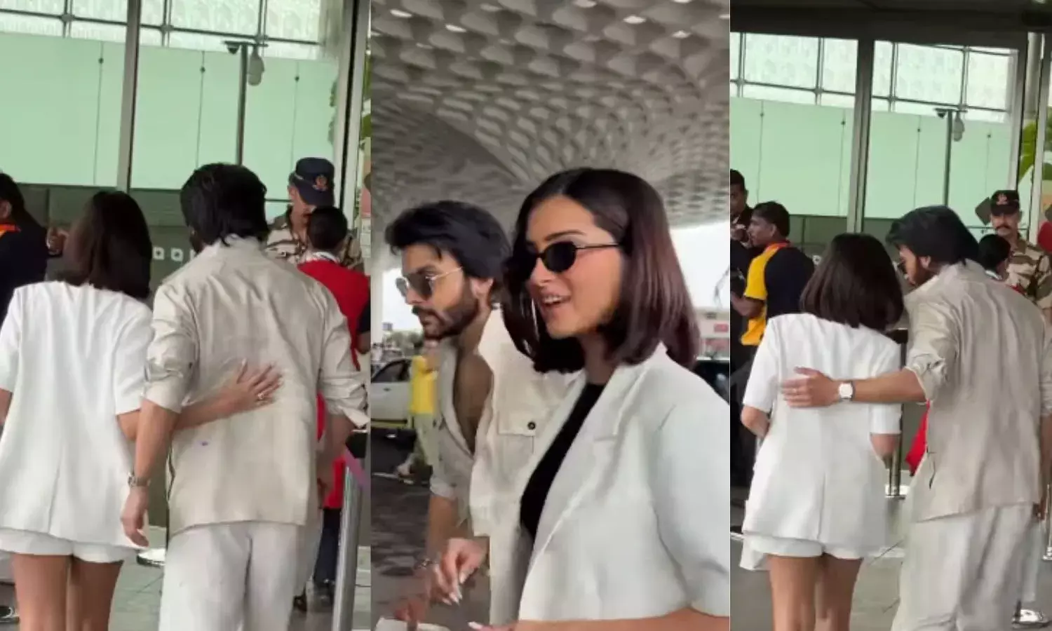 तारा सुतारिया और वीर पहाड़िया साथ आए नजर, एयरपोर्ट पर थामा एक-दूजे का हाथ