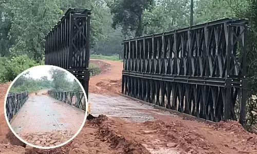 पूवर्ती में बेली ब्रिज का निर्माण, माड़वी हिडमा के गांव तक पहुंची सड़क