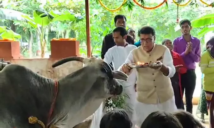 भक्ति और सेवा का संगम: आँगन विद्यापीठ में गोपाष्टमी पर गूंजे ‘गौ माता के जयकारे