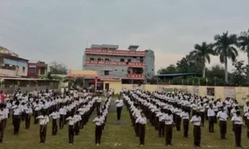 विदिशा: संघ के शालेय विद्यार्थी इकाई का पथ संचलन, बच्चों ने दिखाया अनुशासन