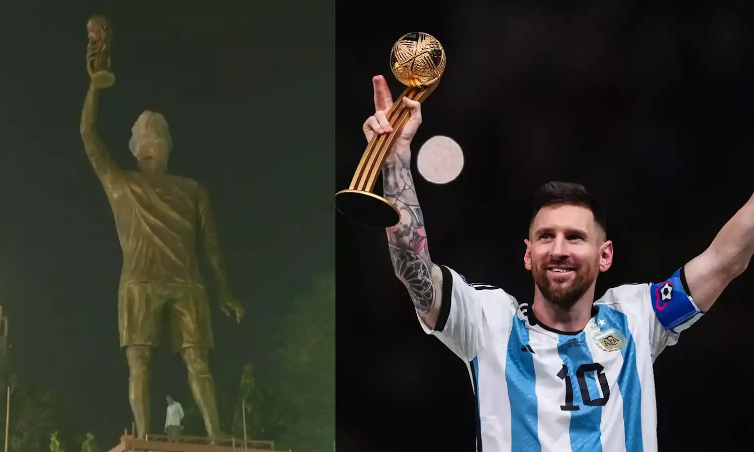 दिग्गज फुटबॉलर लियोनल मेसी का इंडिया दौराः कोलकाता में बनी 70 फीट ऊंची प्रतिमा दिग्गज फुटबॉलर लियोनल मेसी का इंडिया दौराः कोलकाता में बनी 70 फीट ऊंची प्रतिमा