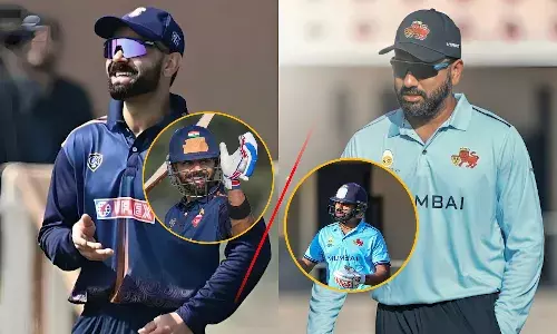 प्लेइंग XI से बाहर हुए विराट कोहली और रोहित शर्मा, क्यों नहीं खेल रहे विजय हजारे ट्रॉफी? प्लेइंग XI से बाहर हुए विराट कोहली और रोहित शर्मा, क्यों नहीं खेल रहे विजय हजारे ट्रॉफी?
