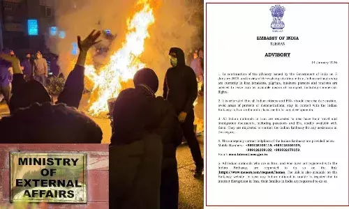ईरान से बाहर निकलें भारतीय, अपनों के लिए फिक्रमंद हुई भारत सरकार की एडवाइजरी