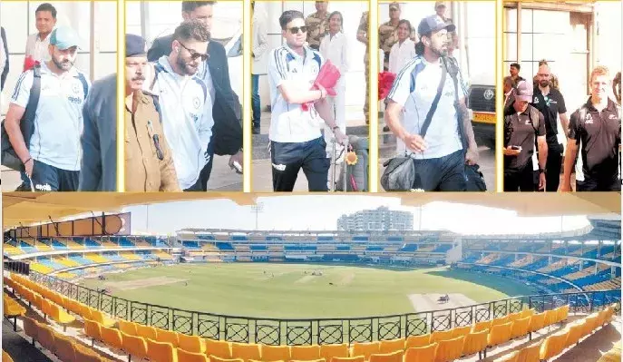 इंदौर में क्रिकेट का रोमांच :एयरपोर्ट पर स्टार बल्लेबाजों की झलक पाने उमड़ी भीड़