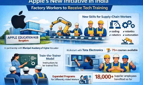 भारत में Apple की तकनीक कौशल में नई पहल, फैक्ट्री कर्मचारियों को मिलेगी टेक ट्रेनिंग