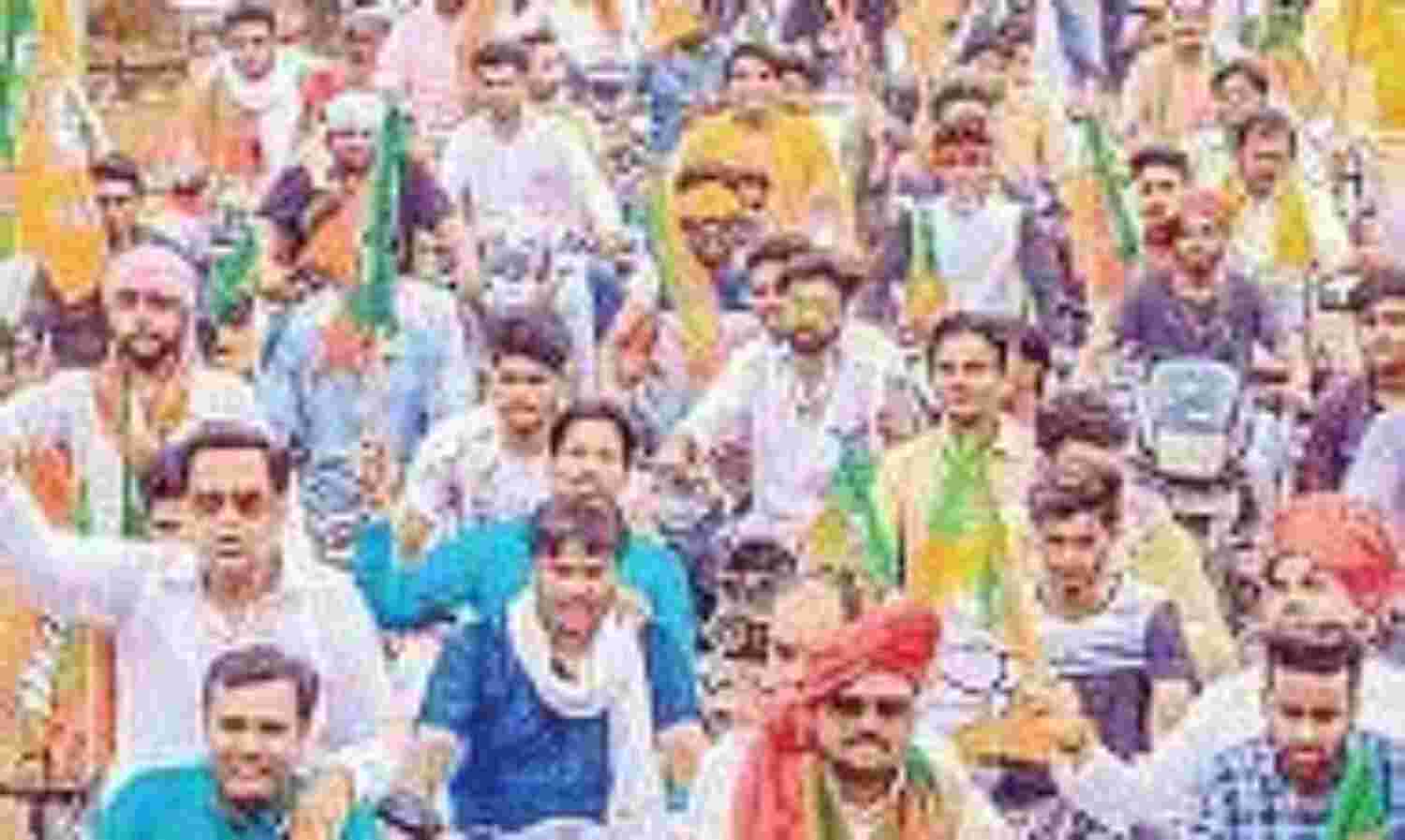 संकल्प महाअभियान के तहत भाजयुमो ने निकाली विशाल रैली