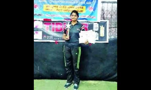 कृतिका मध्यप्रदेश राज्य टेबिल टेनिस टूर्नामेंट में उपविजेता बनी