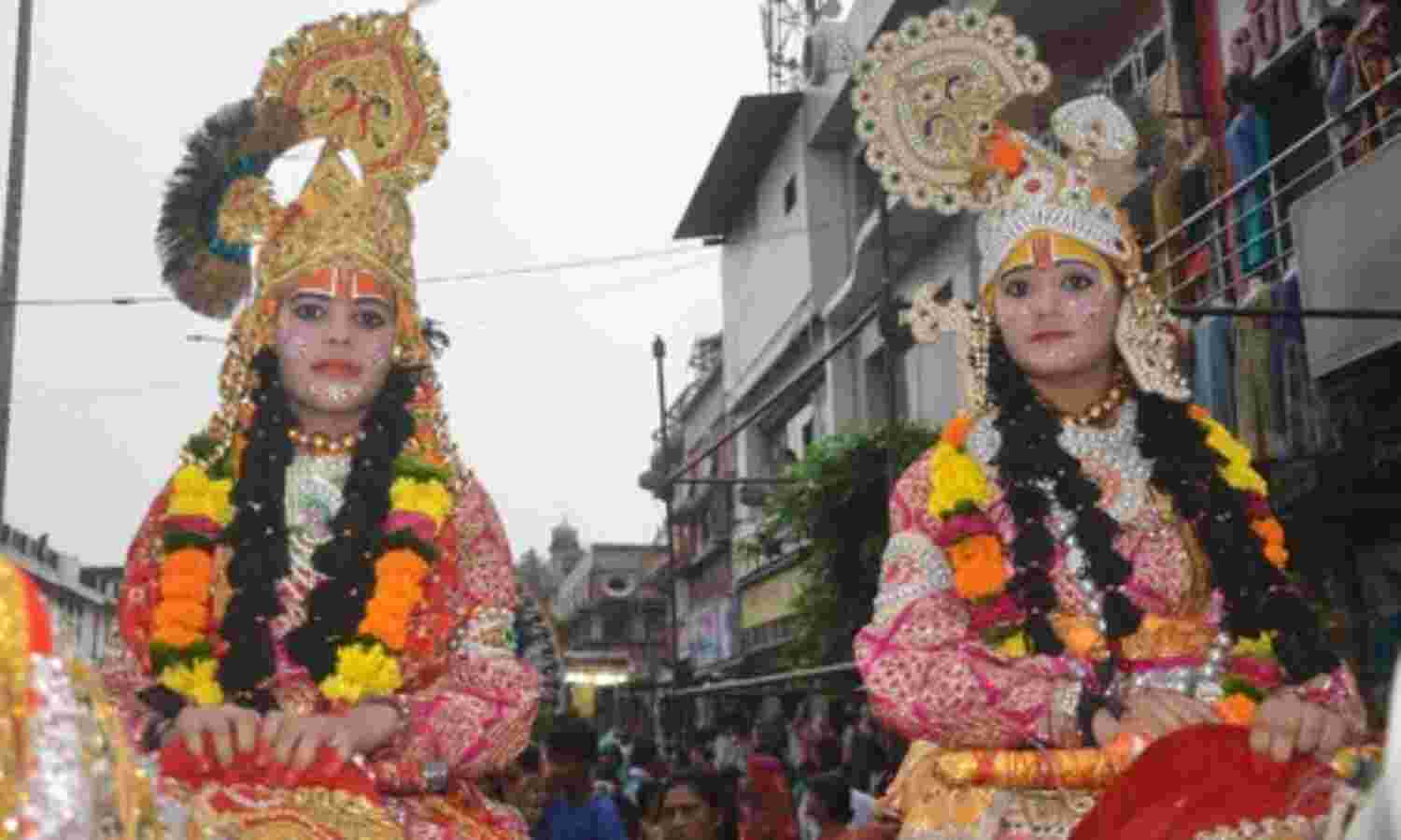 श्रीकृष्ण की शोभायात्रा में झूमे श्रद्धालु