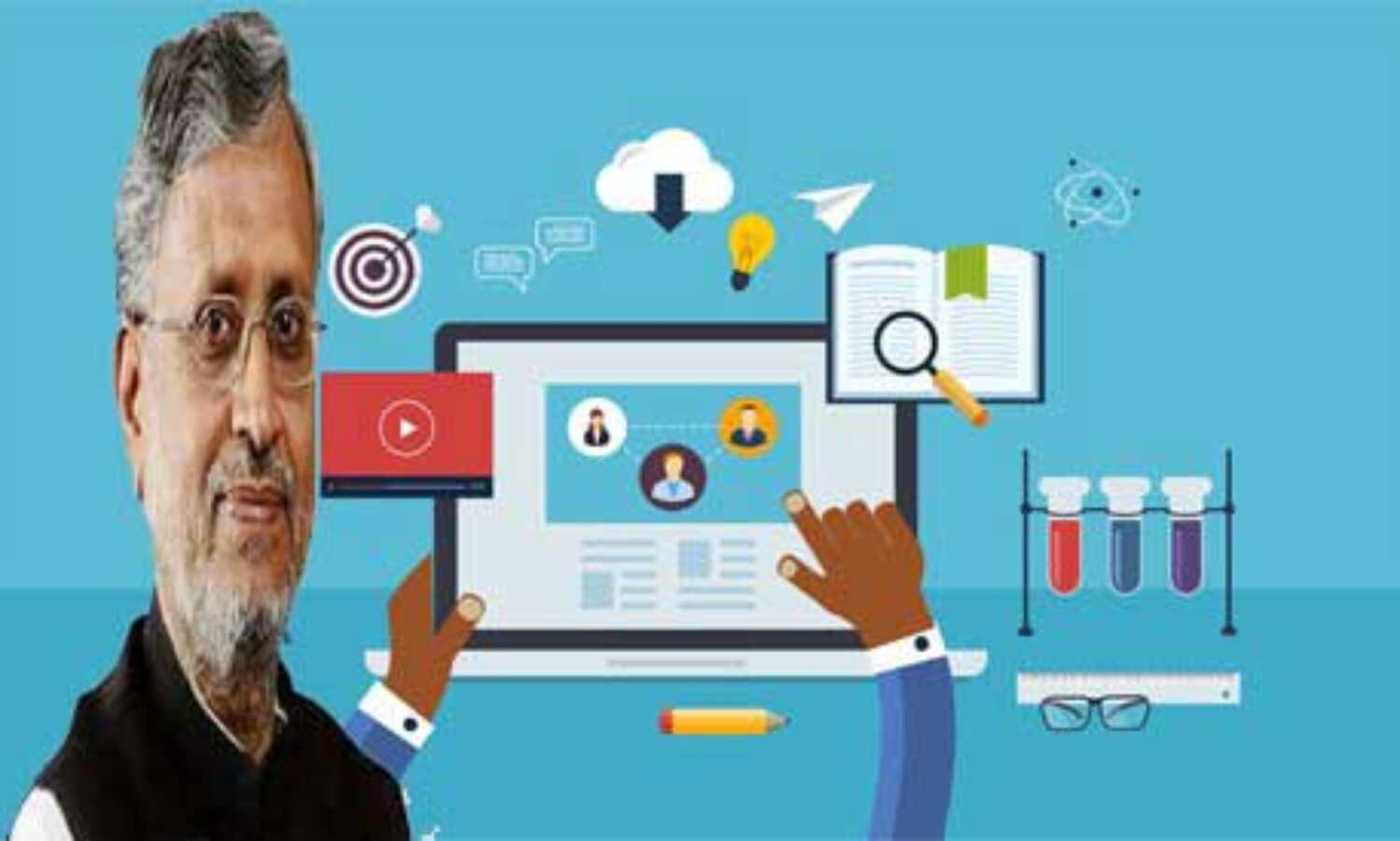 सुशील कुमार मोदी ने कहा - बिहार के सभी स्कूलों में शुरु होगी वर्चुअल क्लास