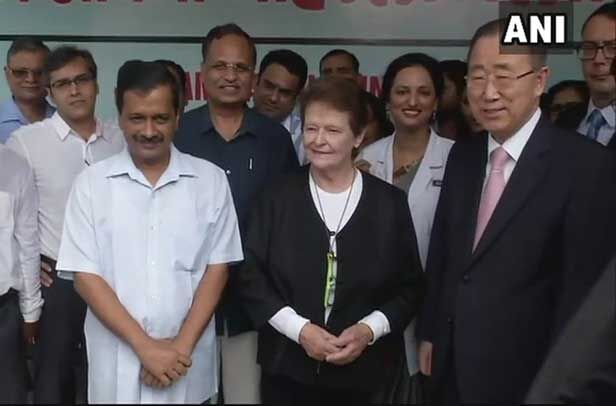 बान की मून ने दिल्ली सरकार की स्वास्थ्य सुविधाओं की प्रशंसा की