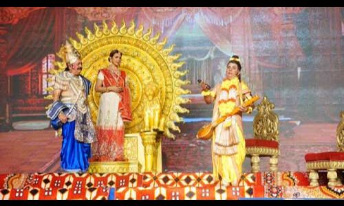 केन्द्रीय मंत्री हर्षवर्धन ने रामलीला में राजाजनक का किरदार