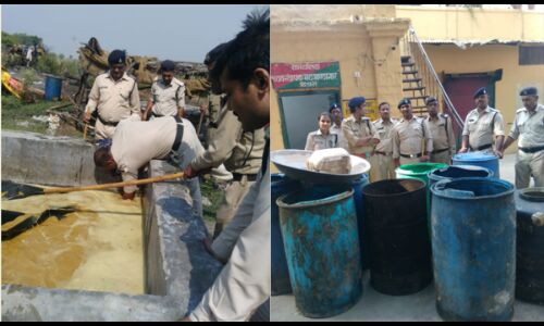 कंजरों के डेरों पर छापा, 25 लाख से अधिक की अवैध शराब जब्त कंजरों के डेरों पर छापा, 25 लाख से अधिक की अवैध शराब जब्त