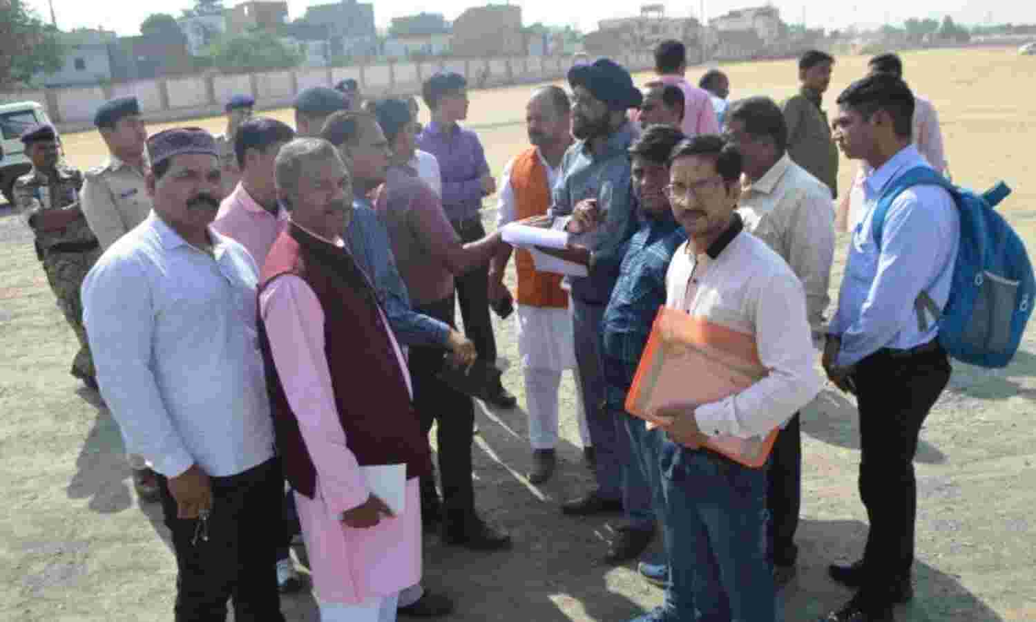 प्रधानमंत्री के सभा स्थल का एपीजी ने किया निरीक्षण