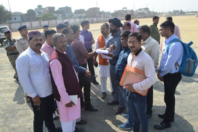 प्रधानमंत्री के सभा स्थल का एपीजी ने किया निरीक्षण