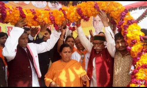 लहार से रसाल सिंह को विधायक चुनकर भेजो, मंत्री मैं बनवाऊंगीः उमा भारती लहार से रसाल सिंह को विधायक चुनकर भेजो, मंत्री मैं बनवाऊंगीः उमा भारती