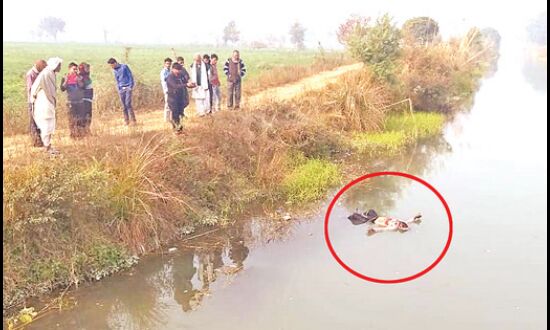 नहर में पड़ा मिला अज्ञात युवक का शव