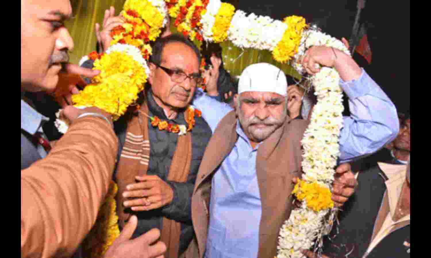 सलूजा के नेतृत्व में प्रभात झा और शिवराज सिंह का जोरदार स्वागत