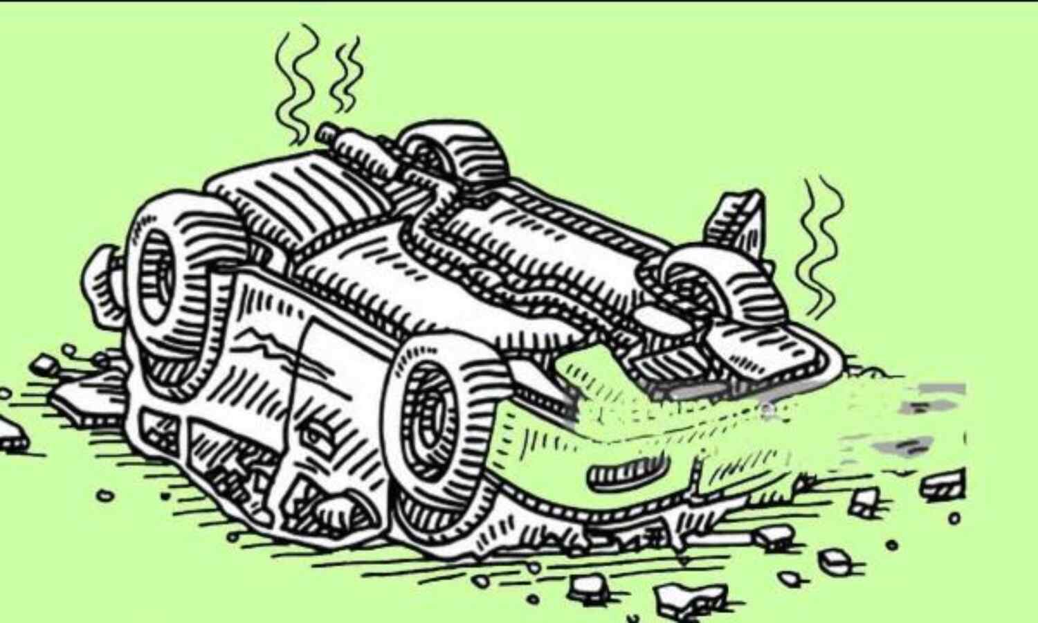 यमुना एक्सप्रेस वे पर कार पलटी, एक की मौत, चार घायल