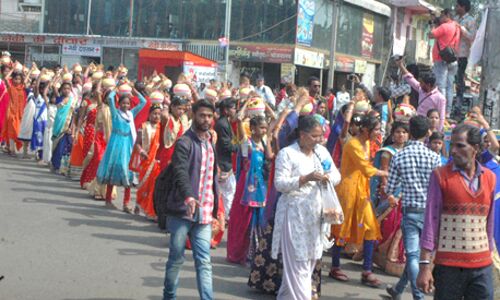 रविदास जयंती पर निकली भव्य शोभायात्रा