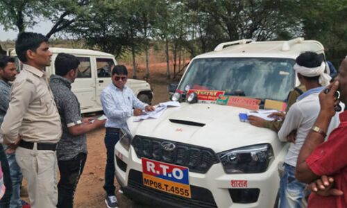 नहीं चला जिलाध्यक्ष का रौब, कटा चालान
