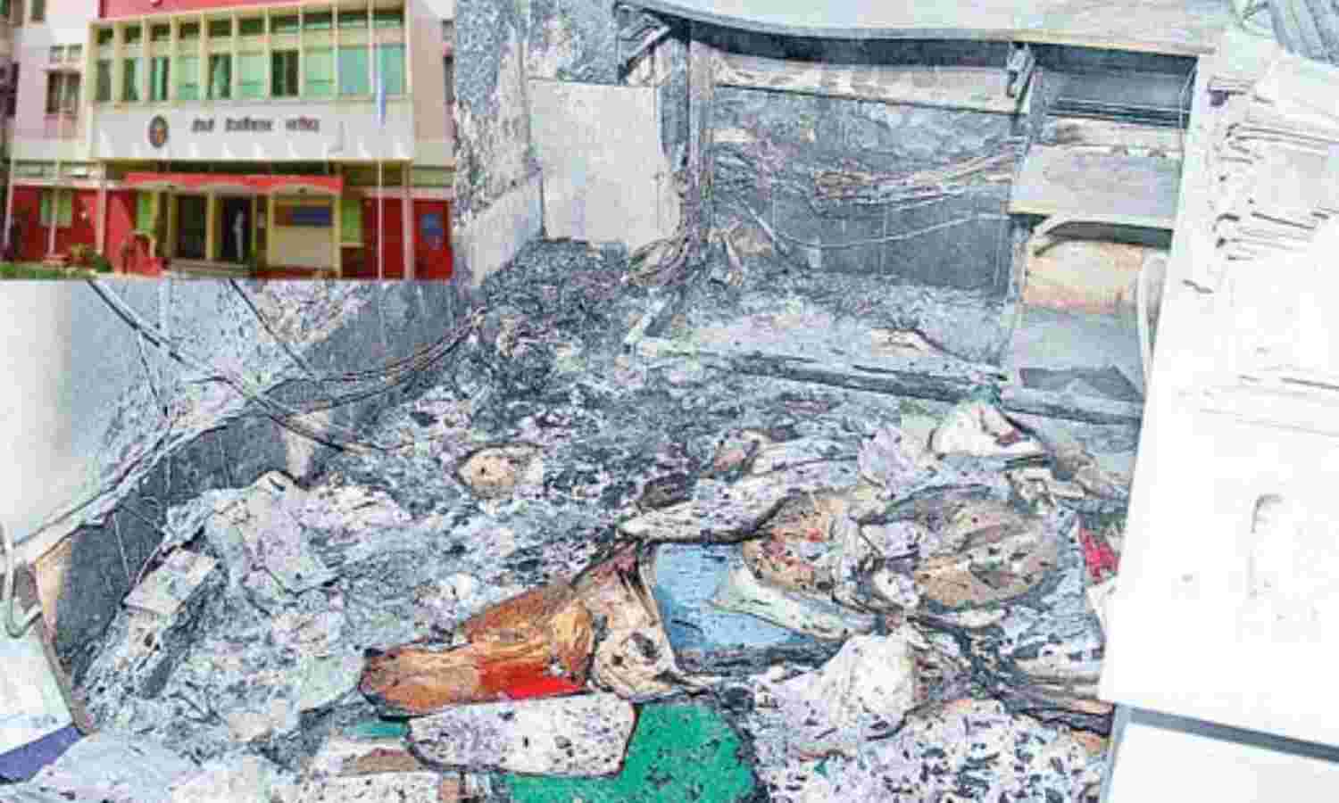 कम्प्यूटर कक्ष जलकर खाक, डाटा हो सकता है नष्ट, लाखों का नुकसान