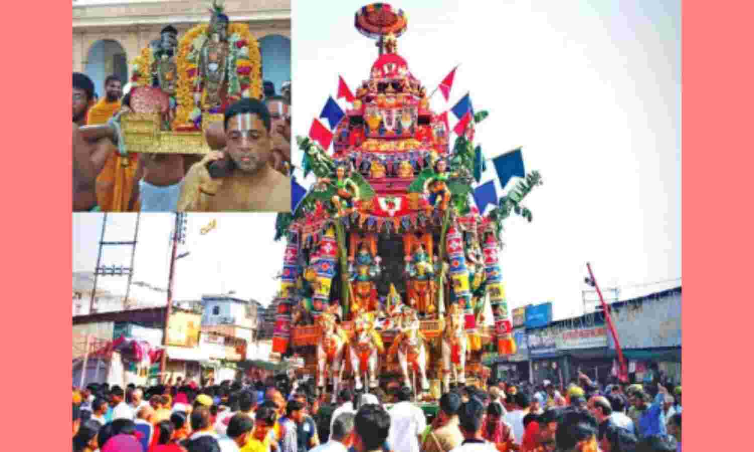 श्रीगोदारंगमन्नार ने चंदन की लकड़ी के विशालयकाय रथ में दिए दर्शन श्रीगोदारंगमन्नार ने चंदन की लकड़ी के विशालयकाय रथ में दिए दर्शन