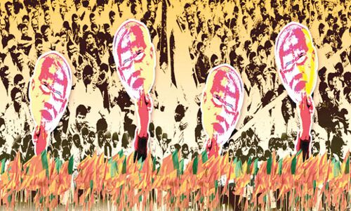 आप ने भी छोड़ा चुनावी मैदान