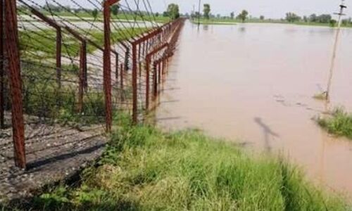 पाकिस्तान ने सतलुज में छोड़ा पानी, बीएसएफ के पांच बंकर प्रभावित