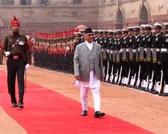 राष्ट्रपति भवन में नेपाल के प्रधानमंत्री का भव्य स्वागत