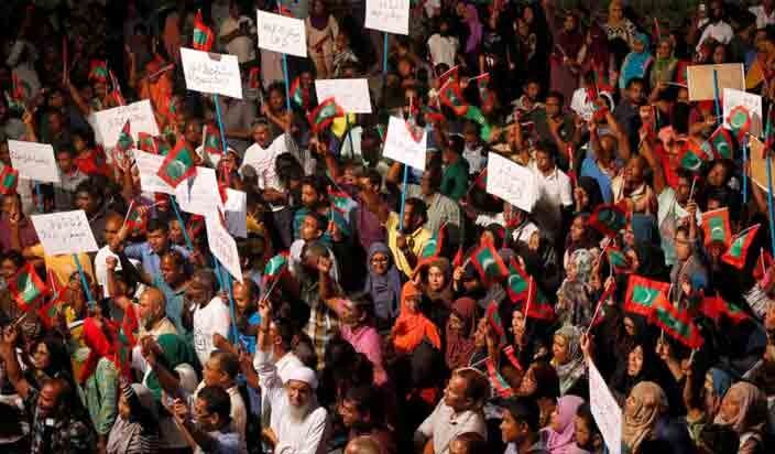 भारत को उम्मीद, मालदीव में शीघ्र बहाल होगा लोकतंत्र