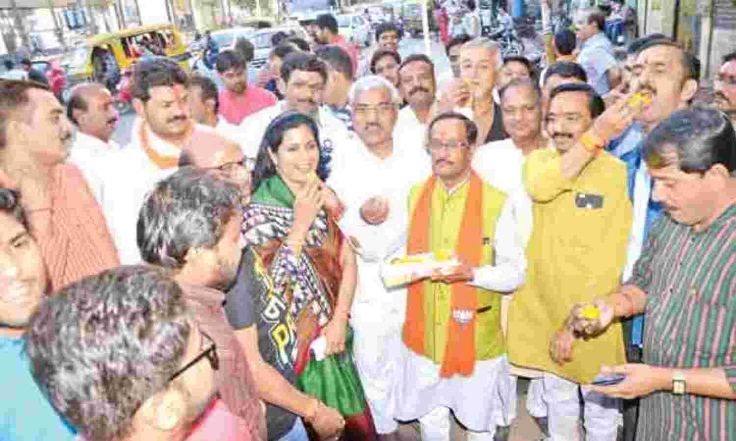 पूर्वोत्तर राज्यों में मिली विजय पर भाजपा ने मनार्इं खुशियां