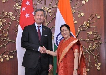 सिंगापुर के विदेश मंत्री ने सुषमा स्वराज से की मुलाकात